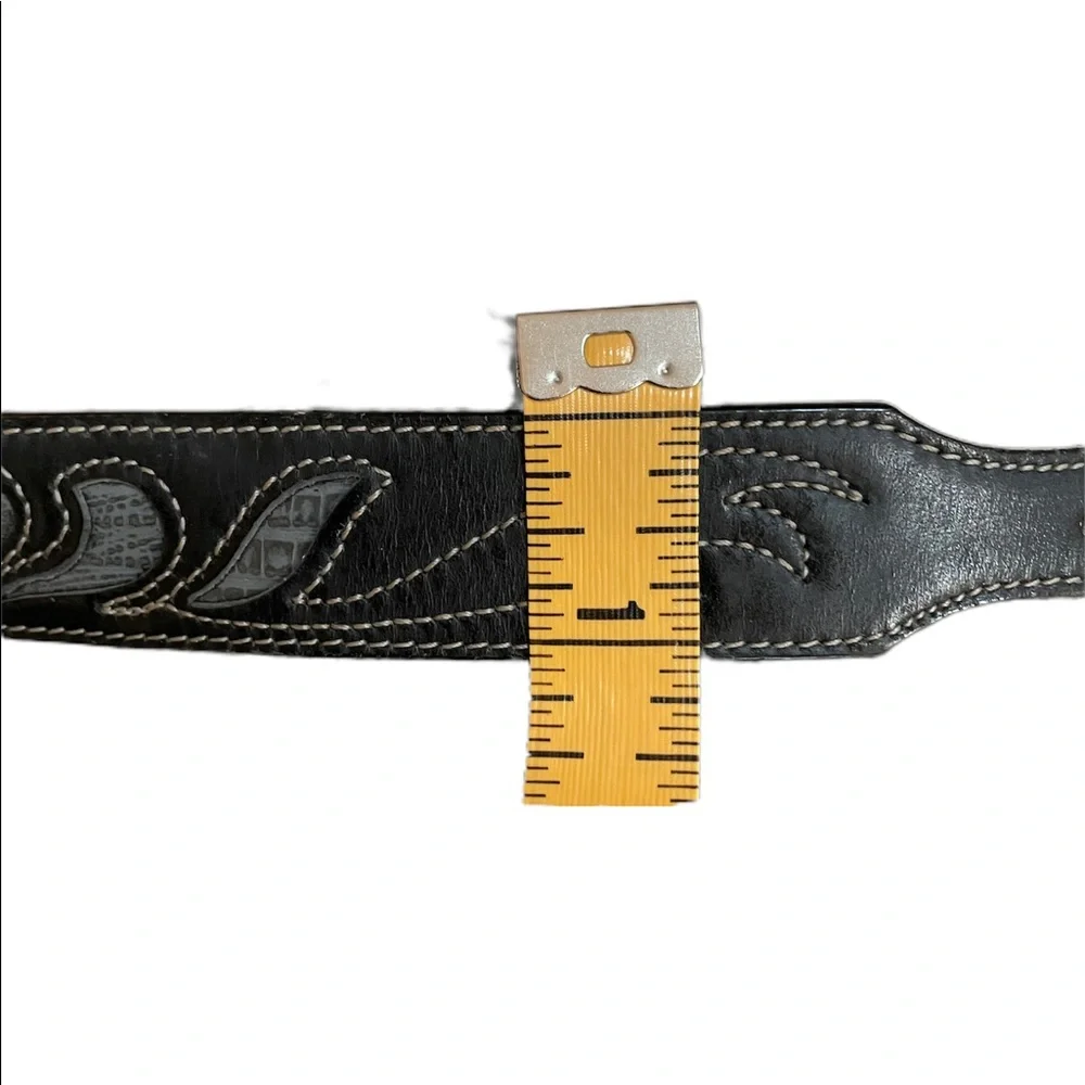 Youth Ladies Black and Gray Western Cowboy Belt by Leegin, 26